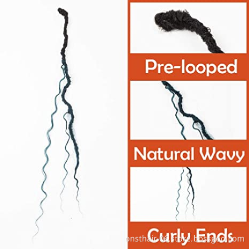 Goddess Locs Crochet Hair 18 Inch River Locs Goddess Faux Locs Crochet Hair Wavy Crochet With Curly Hair In Middle And Ends Boho